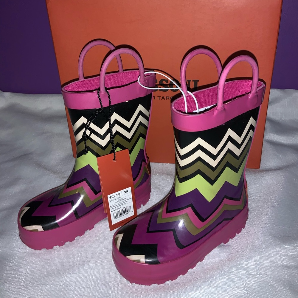 Missoni rain boots size xs 7